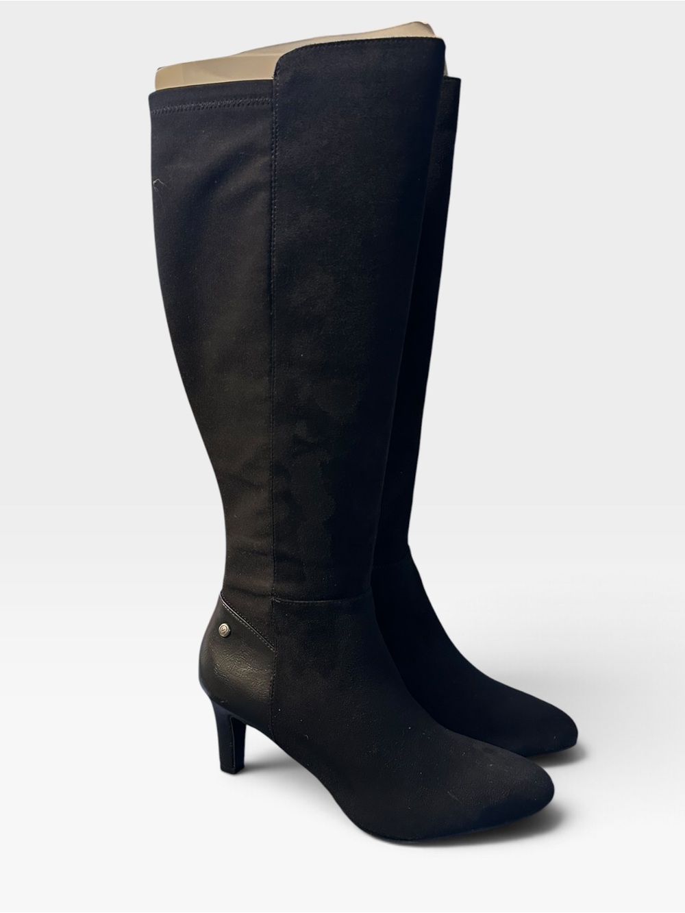 Life Stride Black Knee-High Heel Boots